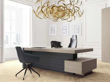 JERA - Rectangular office desk with shelves with drawers by Las Mobili - view 2